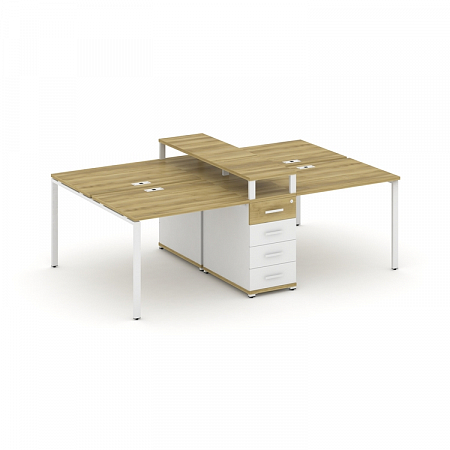 Бенч-система на 4 места с 1 опорной тумбой Concept CN.DRS-433