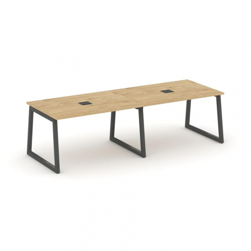 Style Project Стол переговорный SN-5T1.SPRG-012 Акация Лорка/Металл Антрацит/Заглушка Металл Антраци фото 6