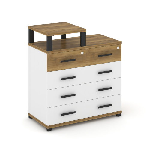 Тумба приставная c 8 ящиками и надставкой Concept CN.TSP-014 B Тумба приставная c 8 ящиками и надставкой Concept CN.TSP-014 B