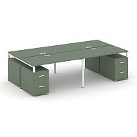 Бенч-система на 4 места с 2 опорными тумбами Concept CN.DRS-331