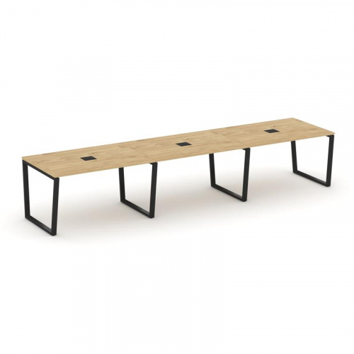 Style Project Стол переговорный SN-6T2.SPRG-021 Акация Лорка/Металл Антрацит/Заглушка Металл Антраци Style Project Стол переговорный SN-6T2.SPRG-021 Акация Лорка/Металл Антрацит/Заглушка Металл Антраци