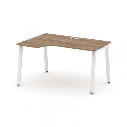 Style Project Стол рабочий эргоном. SN-6A.SPA-012(L) Антрацит/Металл Белый 1580*700/980*750 фото 27