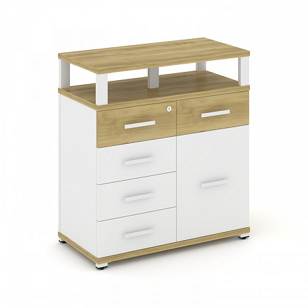 Тумба приставная с 5 ящиками Concept CN.TSP-018 W