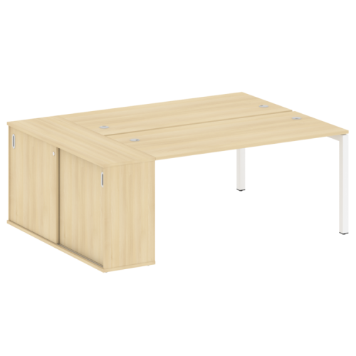 Бенч-система с шкафом-купе на П-обр. м/к Metal System Quattro 50БП.РС-СШК-1.4 фото 15