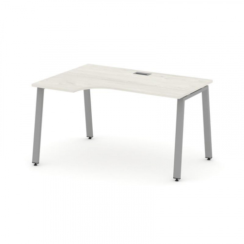 Style Project Стол рабочий эргоном. SN-6A.SPA-012(L) Антрацит/Металл Белый 1580*700/980*750 фото 3