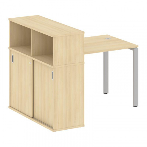 Стол письменный с шкафом-купе на П-обр. м/к Metal System БП.РС-СШК-3.1 фото 11