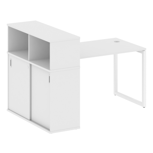 Стол офисный с шкафом-купе на О-обр. м/к Metal System Quattro 40БО.РС-СШК-3.2 фото 10 Стол офисный с шкафом-купе на О-обр. м/к Metal System Quattro 40БО.РС-СШК-3.2 фото 10