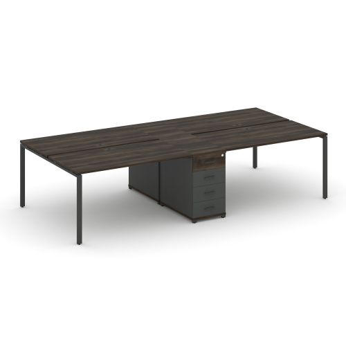 Бенч-система на 4 места с 1 опорной тумбой Concept CN.DRS-420 фото 3