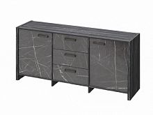 Тумба трехсекционная FB-13-01.G. Древесина Графит/Камень Пьетра Гриджиа черный