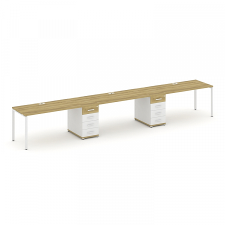 Бенч-система на 3 места с 2 опорными тумбами Concept CN.ORS-435