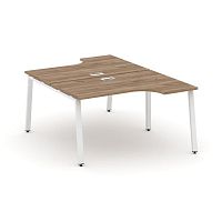 Style Project Рабочая станция эргоном. SN-6A.DRPA-022 Дуб Табак/Металл Белый 1580*1632/1992*750