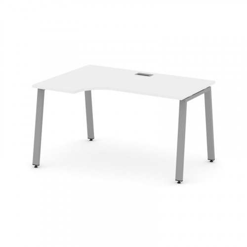 Style Project Стол рабочий эргоном. SN-6A.SPA-012(L) Антрацит/Металл Белый 1580*700/980*750 фото 11