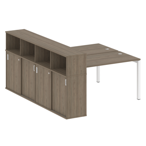 Бенч-система с шкафом-купе на П-обр. м/к Metal System Quattro 50БП.РС-СШК-4.3 фото 3 Бенч-система с шкафом-купе на П-обр. м/к Metal System Quattro 50БП.РС-СШК-4.3 фото 3