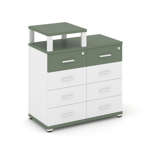 Тумба приставная c 8 ящиками и надставкой Concept CN.TSP-014 W Тумба приставная c 8 ящиками и надставкой Concept CN.TSP-014 W