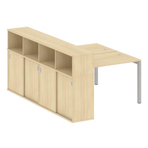 Бенч-система с шкафом-купе на П-обр. м/к Metal System Quattro 50БП.РС-СШК-4.2 фото 12