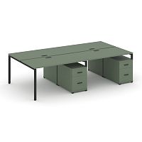 Бенч-система на 4 места с 2 опорными тумбами Concept CN.DRS-324