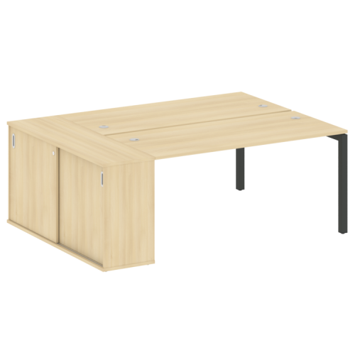 Бенч-система с шкафом-купе на П-обр. м/к Metal System Quattro 50БП.РС-СШК-1.4 фото 10