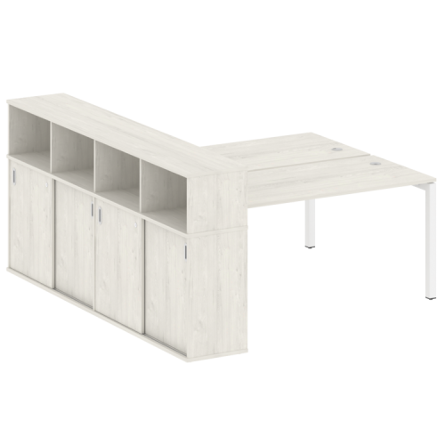 Бенч-система с шкафом-купе на П-обр. м/к Metal System Quattro 50БП.РС-СШК-4.4 фото 4 Бенч-система с шкафом-купе на П-обр. м/к Metal System Quattro 50БП.РС-СШК-4.4 фото 4