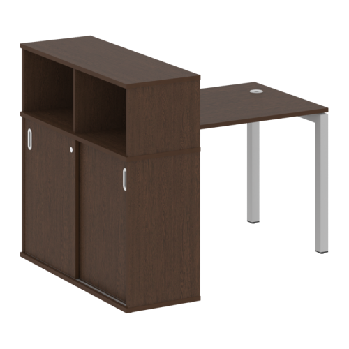 Стол офисный с шкафом-купе на П-обр. м/к Metal System Quattro 50БП.РС-СШК-3.1 фото 9 Стол офисный с шкафом-купе на П-обр. м/к Metal System Quattro 50БП.РС-СШК-3.1 фото 9