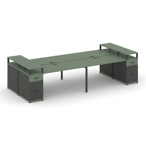 Бенч-система на 4 места с 2 опорными тумбами Concept CN.DRS-448 фото 2 Бенч-система на 4 места с 2 опорными тумбами Concept CN.DRS-448 фото 2