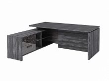 Стол с опорной тумбой FB-119L.GG Древесина Графит/Камень Пьетра Гриджиа черный