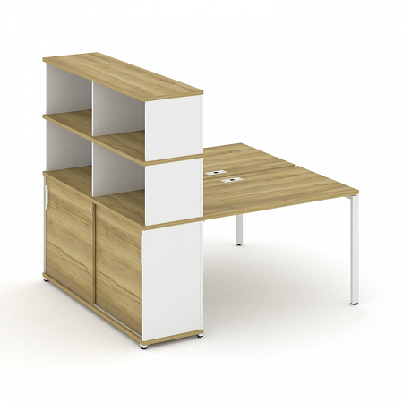Бенч-система с опорным шкафом-купе с надставкой Concept CN.DRS-242