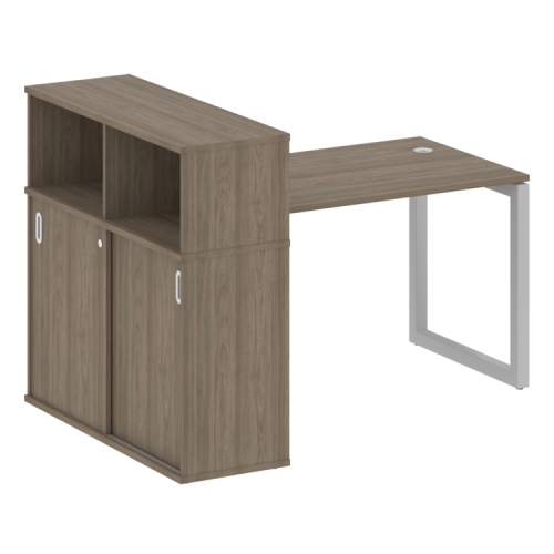 Стол офисный с шкафом-купе на О-обр. м/к Metal System Quattro 50БО.РС-СШК-3.2 фото 2