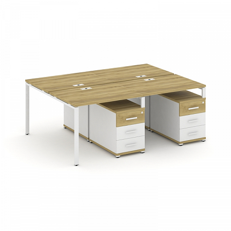 Бенч-система на 4 места с 2 опорными тумбами Concept CN.DRS-317