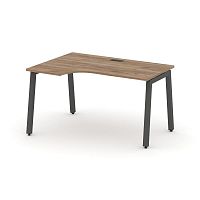 Style Project Стол рабочий эргоном. SN-5A.SPA-002(L) Дуб Табак/Металл Антрацит 1580*600/980*750
