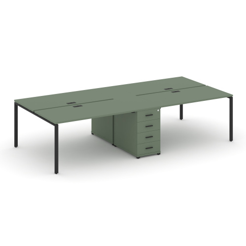 Бенч-система на 4 места с 1 опорной тумбой Concept CN.DRS-417 Бенч-система на 4 места с 1 опорной тумбой Concept CN.DRS-417