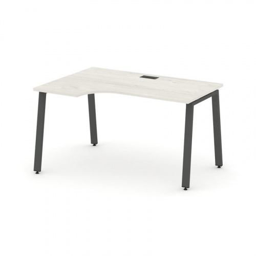 Style Project Стол рабочий эргоном. SN-6A.SPA-012(L) Антрацит/Металл Белый 1580*700/980*750 фото 21