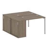 Бенч-система с шкафом-купе на П-обр. м/к Metal System Quattro 40БП.РС-СШК-1.1